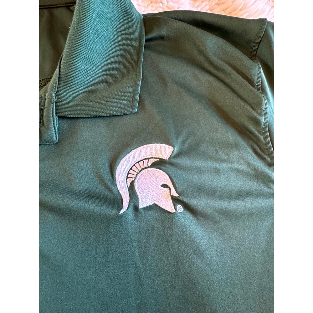 ProEdge Michigan State Spartans Mens 2XL Green Performance Polo Shirt MSU NCAA - Picture 4 of 8